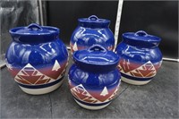 Sioux Pottery Canister Jars