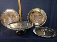 Vintage serving trays and Cake stand