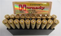 (20) Hornady 270 Win 140 Grain Rounds.