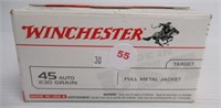 (100) Winchester .45 Auto 230 Grain Full Metal