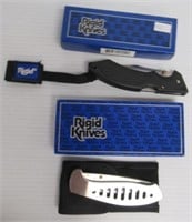 (2) Rigid Knives Folding Pocket Knives in