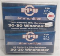 (80) Rounds of PPU 30-30 win 150GR ammo.