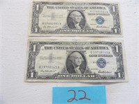 Silver Certificates Lot Of 2