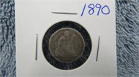1890 LIBERTY SEATED SILVER DIME