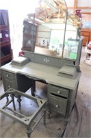 Cavalier Grey Vanity with Mirror & Stool (No Seat