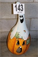 Ghost Pumpkin Gourd Decor (27" Tall) (Basement)