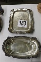 (2) Silver Plate Trays (Basement)