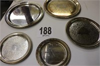 (5) Silver Plate Trays (Basement)