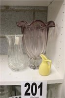 (2) Vases & Small Pitcher (Basement)