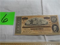 Confederate Money - $20 Bill - Unverified