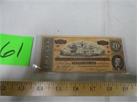 Confederate Money - $20 Bill - Unverified