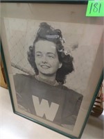 Framed Wisconsin Cheerleader Print