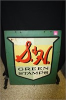 Metal 2-Sided S&H Greenstamps Sign 30" x 35½"