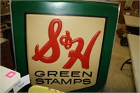 S&H Greenstamps Lighted Wall Sign w/plastic Front