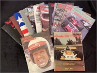 15 -vintage Indycar racing programs/magazines