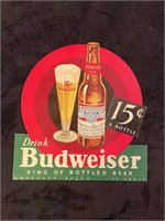 Vintage Budweiser cardboard cut-out