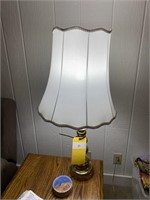 Pair of brass table lamps