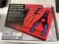 Pittsburgh internal and external circlip pliers