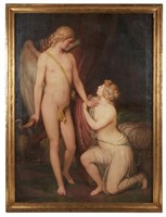 Large Oil Painting on Canvas Cupid and Psyche