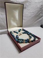 Lapis Lazuli, 10k Necklace and Bracelet set