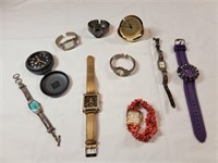 Vintage watches and table clocks (10 pcs)