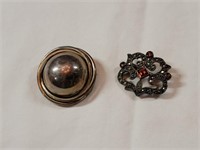 Two 925 / Sterling Silver Broches
