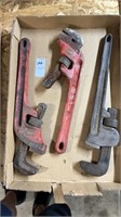 3 Ridgid pipe wrenches