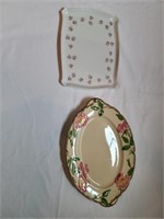 Franciscan platter/pink rose porcelain tray