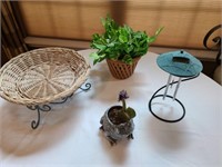 Decorative items and cactus