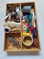 Bamboo box with mosc kitchen items