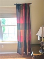 2 Curtains 80 inches long with extra fabric too