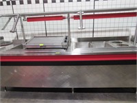SS APPROX. 10' HOT SERVING LINE W/ SNEEZE GUARDS &