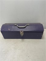 Purple toolbox with tools