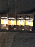 4  Duracell 1.5 V batteries