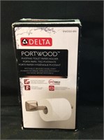 Delta toilet paper holder nickel finish brushed