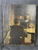 Antique Painting, Signed, Reflection