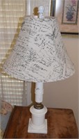 White Marble Base Table Lamp