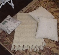 Afghan With (3) Pillows