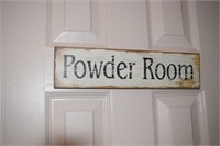 "Powder Room" Sign