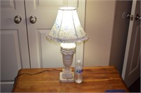 Marble Table lamp floral Shade