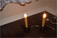 (2) Set of 2 Candle Lamps
