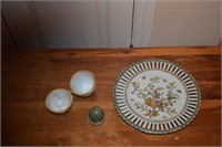 Marble Egg, trinkiet box and deco plate