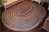oval braided rug 107.5" x 83.5"