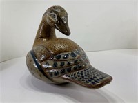 Hand Painted Ceramic Duck Figurine