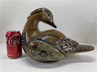 Hand Painted Ceramic Duck Figurine