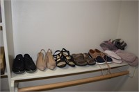 (9) Pairs of Womens Shoes and House Shoes Size 8