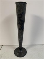 Victorian Silverplate Tall Trumpet Vase, 18"