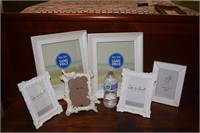 (6) White Assorted sizes picture frames