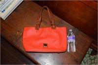 Orange/ Red Dooney Burke Leather Purse