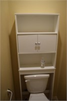 White Faux wood toilet cabinet
